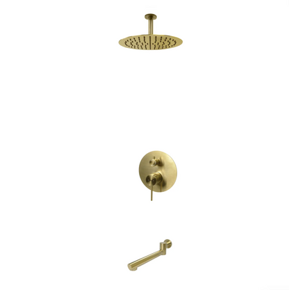 Kodaen Elegante Two Way Pressure Balanced System - Kit 4, With 12" Shower Head & Rough-In Valve