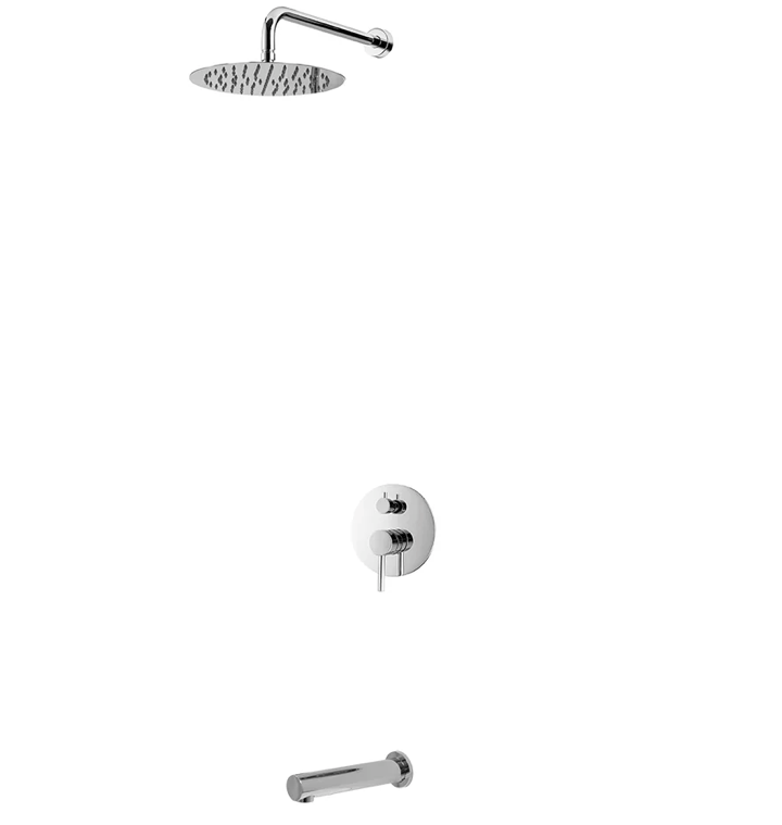Kodaen Elegante Two Way Pressure Balanced System - Kit 3, With 10" Shower Head & Rough-In Valve