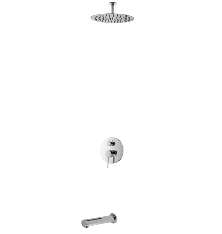 Kodaen Elegante Two Way Pressure Balanced System - Kit 3, With 10" Shower Head & Rough-In Valve