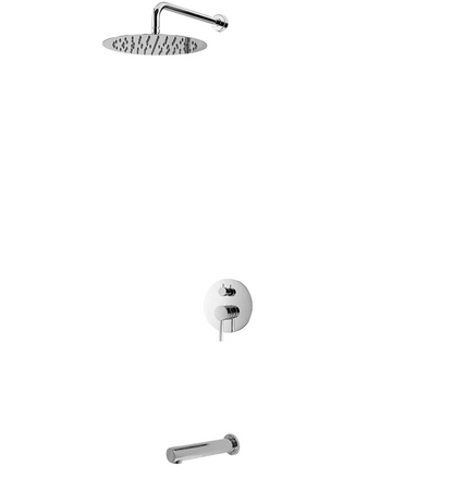 Kodaen Elegante Two Way Pressure Balanced System - Kit 3, With 12" Shower Head & Rough-In Valve