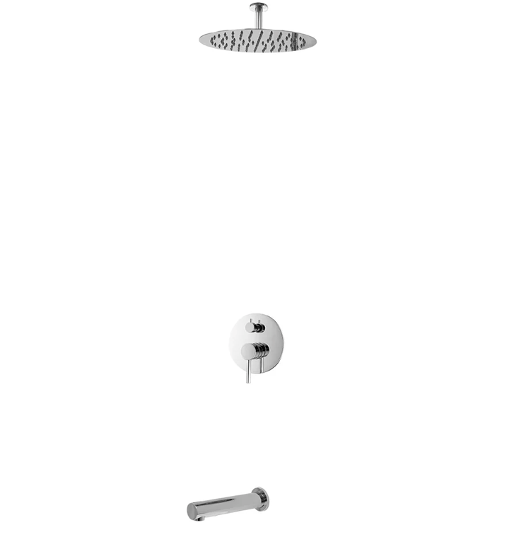 Kodaen Elegante Two Way Pressure Balanced System - Kit 3, With 12" Shower Head & Rough-In Valve