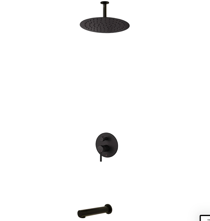Kodaen Elegante Two Way Pressure Balanced System - Kit 3, With 12" Shower Head & Rough-In Valve