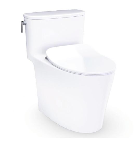 TOTO NEW Aurora One-Piece Toilet - 1.28 GPF Universal Height Slim Seat, Washlet+ Connection