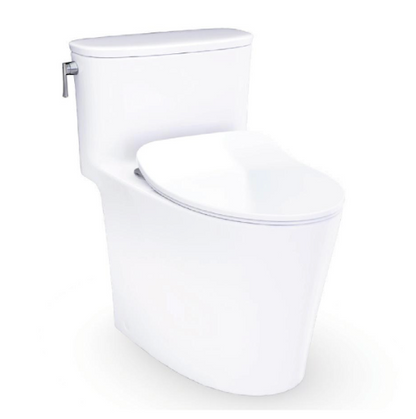 TOTO NEW Aurora One-Piece Toilet - 1.28 GPF Universal Height Slim Seat, Washlet+ Connection