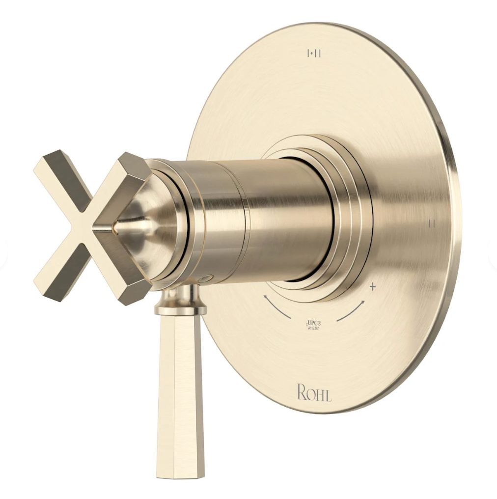 Rohl San Giovanni Garniture de robinet thermostatique et d'équilibre de pression 1/2" à 3 fonctions (partagées) - TSG23W1LM