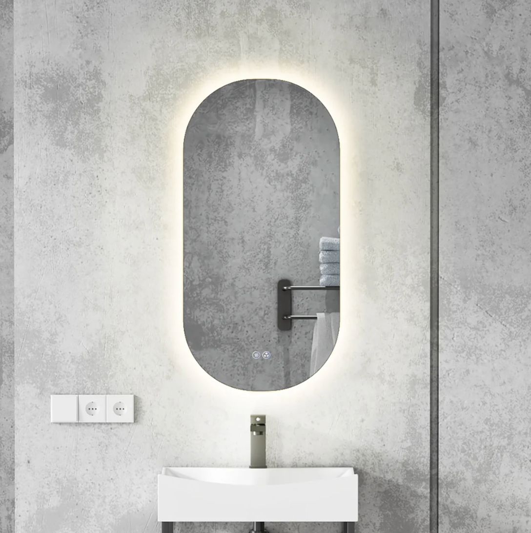 Kodaen Moderno Runway Style Backlit Frameless Bathroom Led Mirror