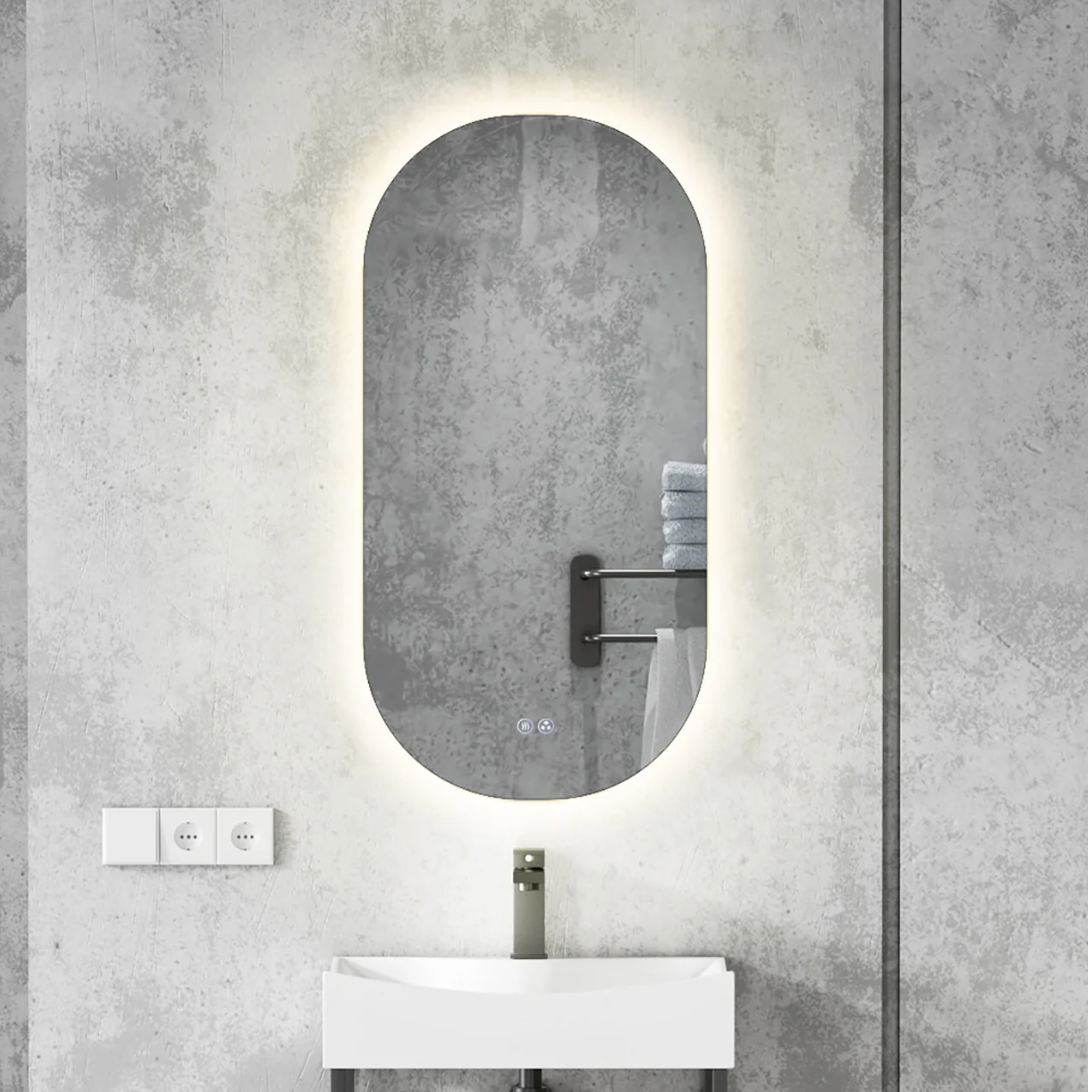 Kodaen Moderno Runway Style Backlit Frameless Bathroom Led Mirror