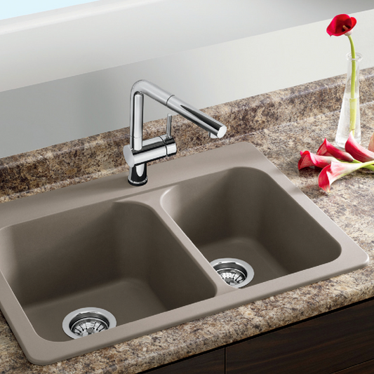 Blanco Vision 1½ Bowl Silgranit Dual Mount Kitchen Sink