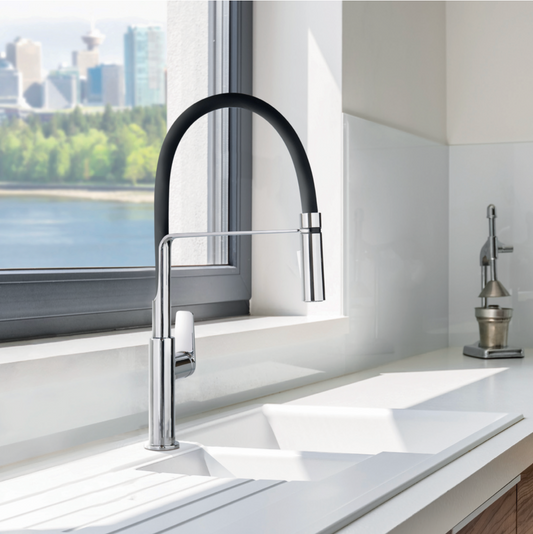 Riobel Mythic Pre-Rinse Pull-Down Kitchen Faucet Dual Spray 1.8 GPM