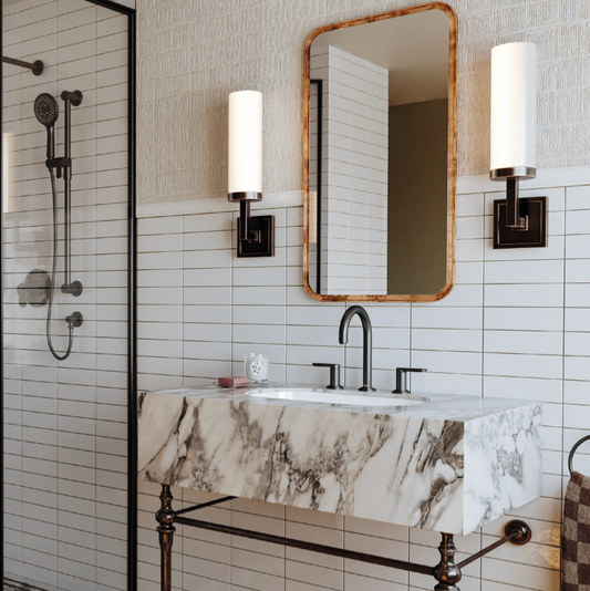 Riobel Arca Widespread Lavatory Faucet With C-Spout & Push Drain