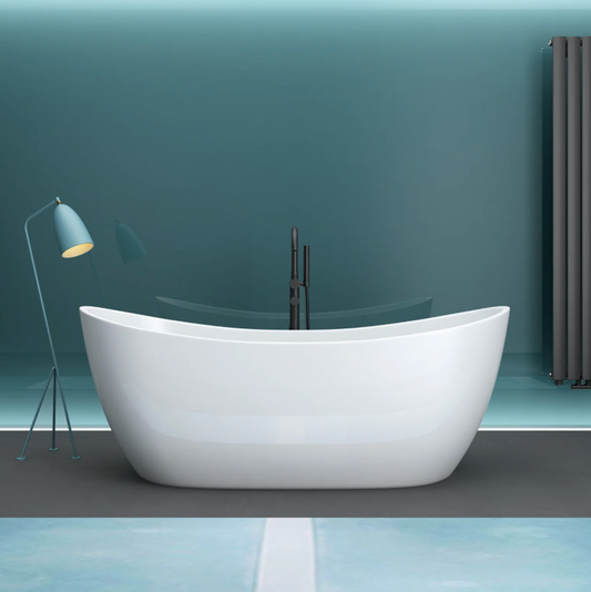 Kodaen Lilia One-Piece Free-Standing Bathtub Glossy White