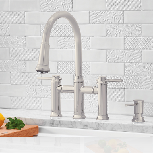Blanco Empressa Pull-Down Bridge Kitchen Faucet 1.5 GPM