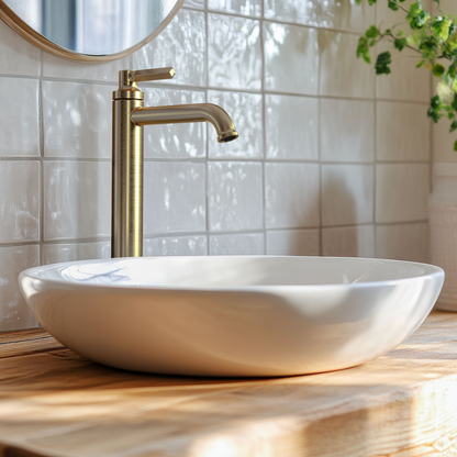 Baril Beaumont B20 High Single-Hole Lavatory Faucet, Drain Not Included, B20-1024-00L