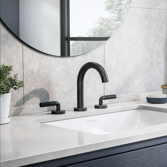 Riobel Riu Widespread Bathroom Faucet With C-Spout RU08L