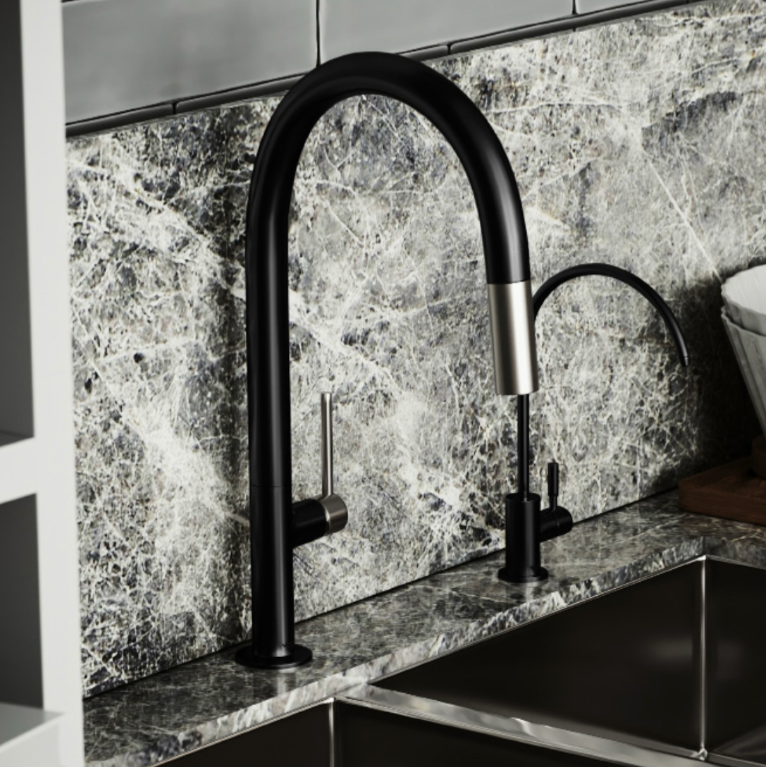 Vogt Dornbirn Pull Down 16" Kitchen Faucet With C-Spout - KF.16D1.0204