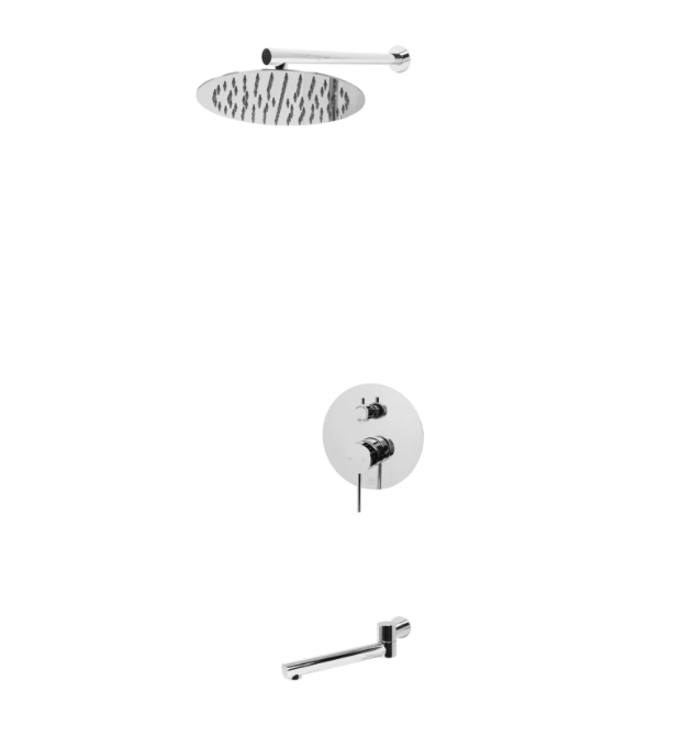 Kodaen Elegante Two Way Pressure Balanced System - Kit 4, With 10" Shower Head & Rough-In Valve