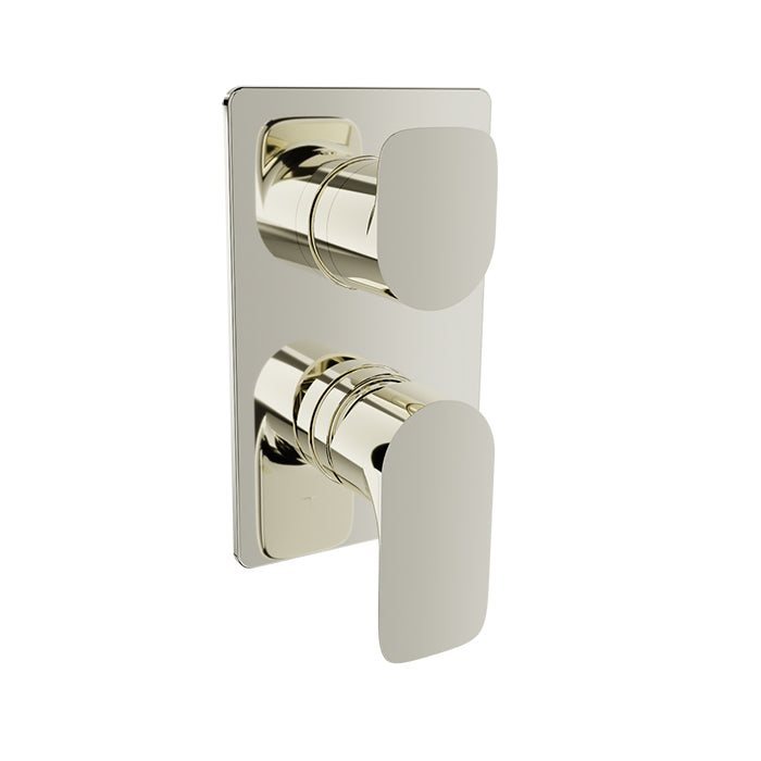 Baril Petite B04 PB Shower Control Valve Trim w/ 2-Way Diverter - Polished Nickel