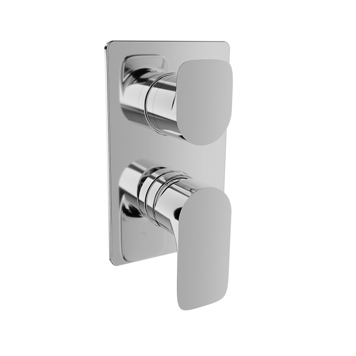 Baril Petite B04 PB Shower Control Valve Trim w/ 3-Way Diverter - Polished Chrome