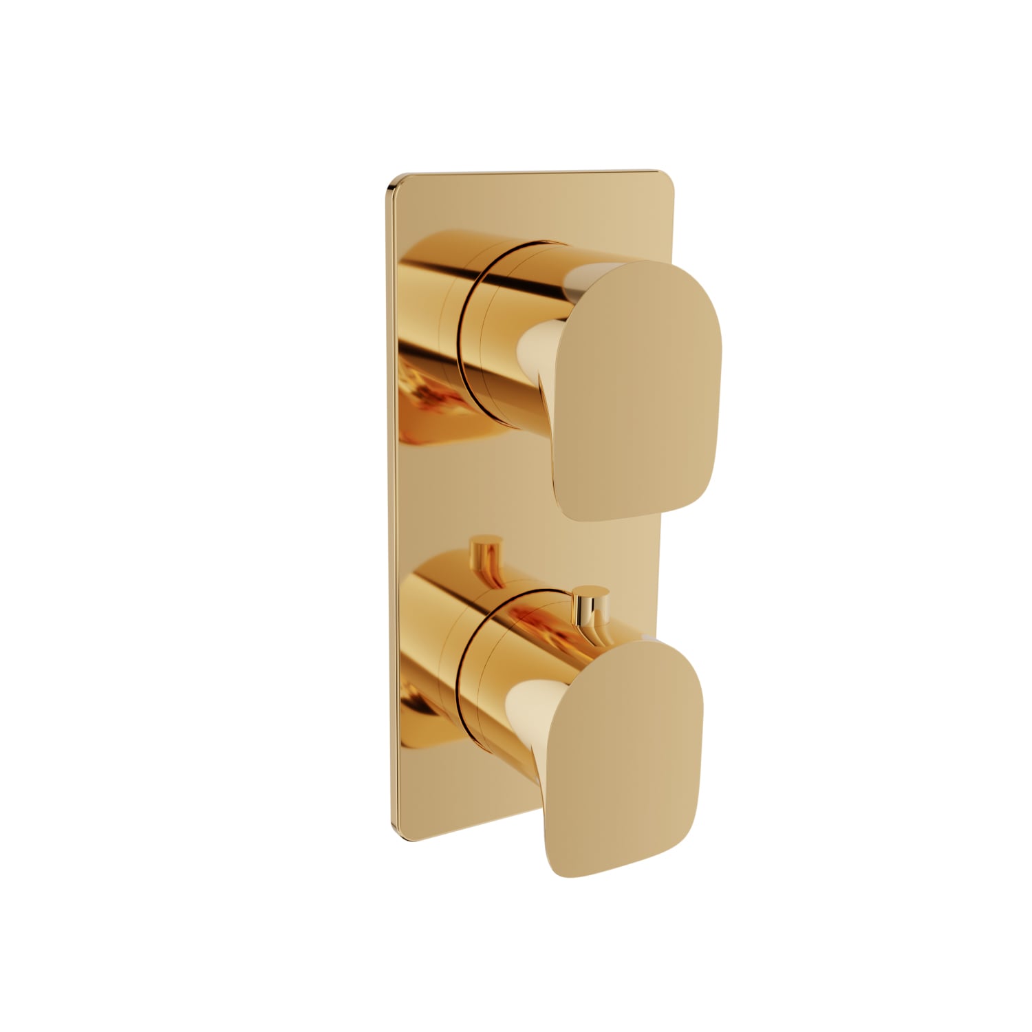 Baril Petite B04 Thermostatic PB Shower Valve Trim 1-Way Diverter - Gold
