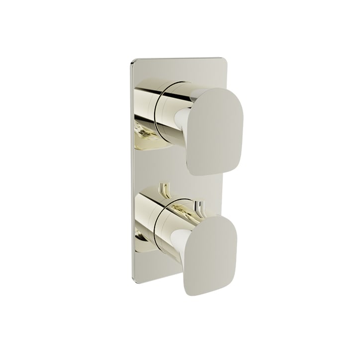 Baril Petite B04 Thermostatic PB Shower Valve Trim 1-Way Diverter - Polished Nickel