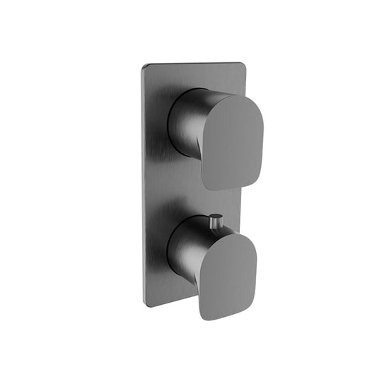 Baril Petite B04 Thermostatic PB Shower Valve Trim 2-Way Diverter - Black Titanium