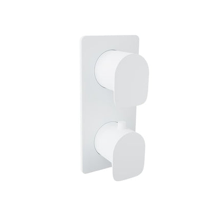 Baril Petite B04 Thermostatic PB Shower Valve Trim 3-Way Diverter - White