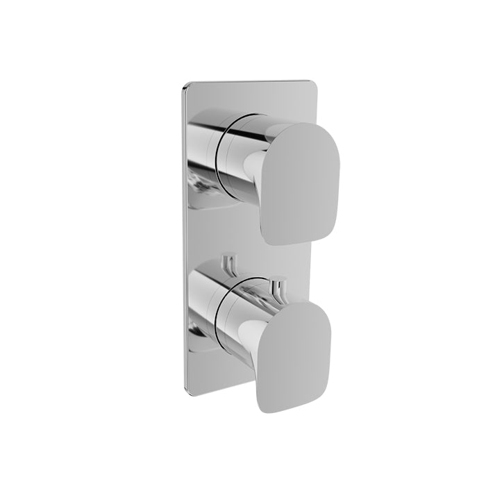 Baril Petite B04 Thermostatic PB Shower Valve Trim 3-Way Diverter - Polished Chrome