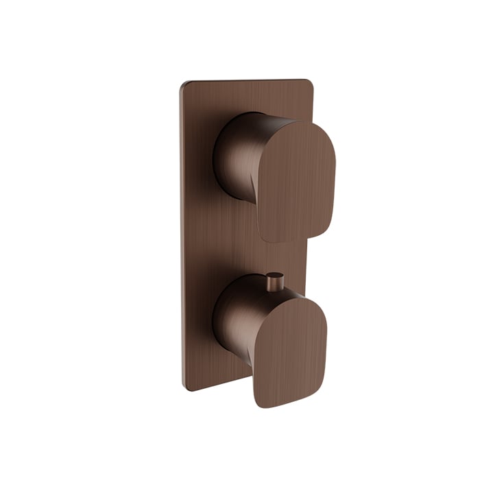 Baril Petite B04 Thermostatic PB Shower Valve Trim 3-Way Diverter - Venetian Bronze