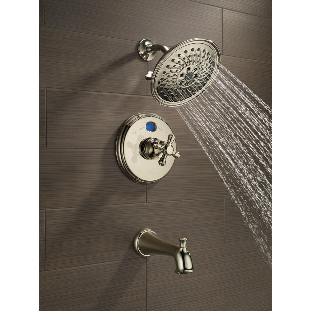 Delta Universal Showering Pomme de douche pluie 3 fonctions H2Okinetic de 8 po - 52687