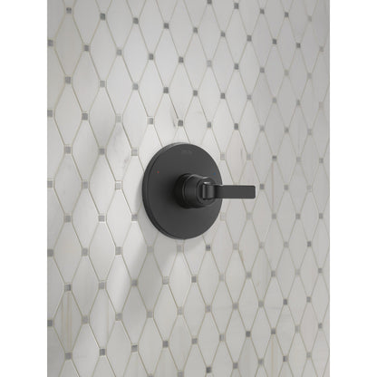 Delta T14062 Lineax Monitor valve only trim Matte Black - in context