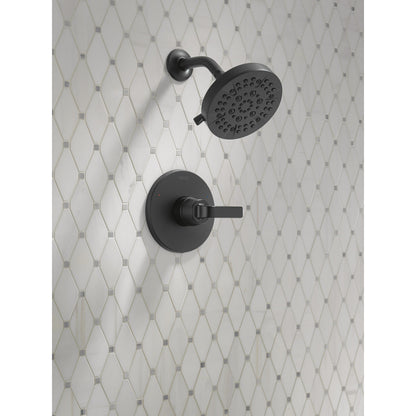 Delta T14262 Lineax Monitor shower trim Matte Black - in context