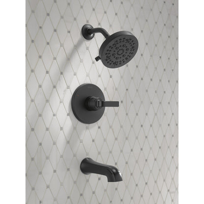 Delta T14462 Lineax Monitor tub & shower trim Matte Black - in context