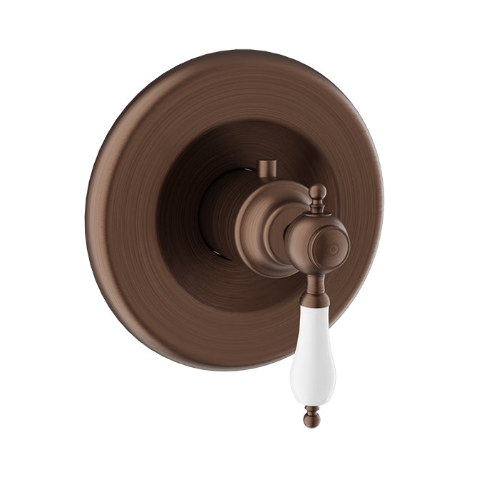 Baril Ralph B18 3/4-Inch Thermostatic Valve Trim - Venetian Bronze / White