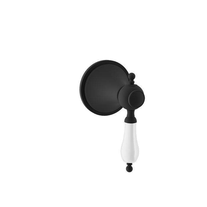 Baril Ralph B18 Diverter / Stop Valve Trim - Matte Black / White