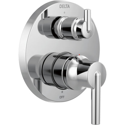 Garniture de valve Delta Contemporary Two Handle Monitor 14 Series avec inverseur intégré 3 fonctions - T24859
