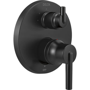 Garniture de valve Delta Contemporary Two Handle Monitor 14 Series avec inverseur intégré 3 fonctions - T24859