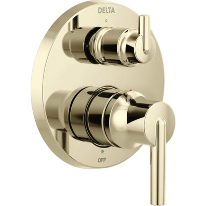 Garniture de valve Delta Contemporary Two Handle Monitor 14 Series avec inverseur intégré 3 fonctions - T24859