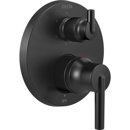 Delta Contemporary Two Handle Monitor 14 Series Garniture de valve avec inverseur intégré à 6 réglages - T24959