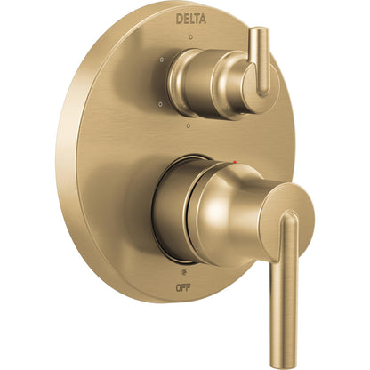 Delta Contemporary Two Handle Monitor 14 Series Garniture de valve avec inverseur intégré à 6 réglages - T24959