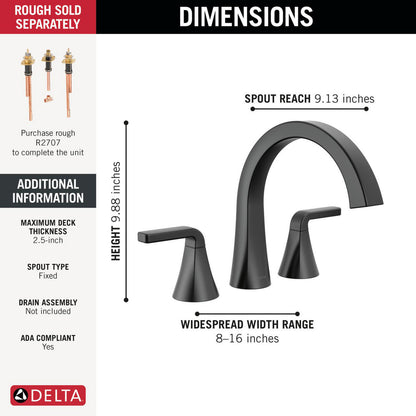 Delta T2762 - dimensions