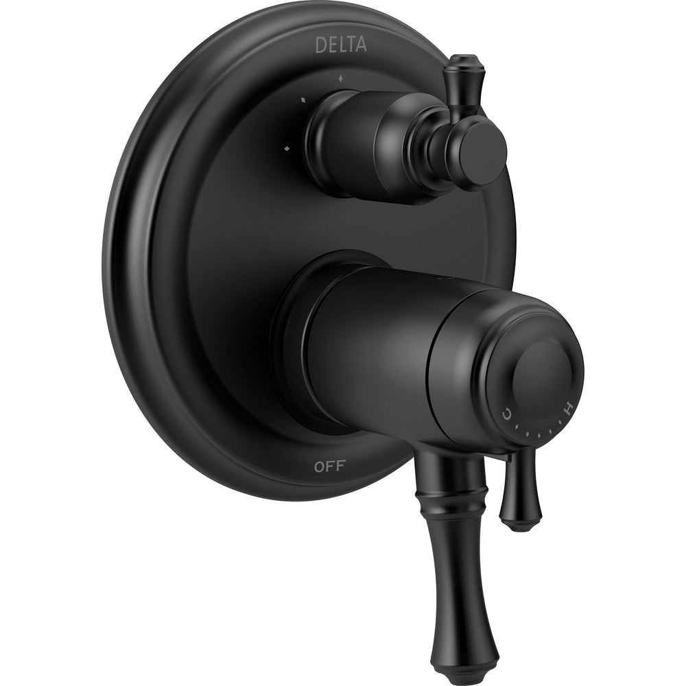 Delta T27T897-BL Cassidy 3-Setting Integrated Diverter Trim Matte Black