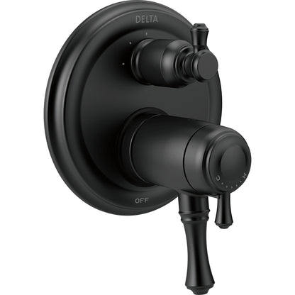 Delta T27T897-BL Cassidy 3-Setting Integrated Diverter Trim Matte Black