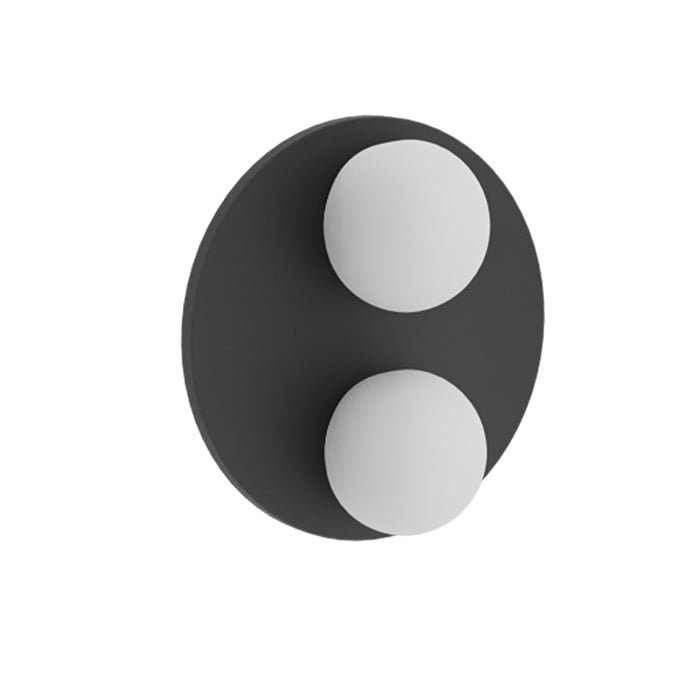 Baril Marie B35 2-Way Diverter Valve Trim T35-9521-01 - Matte Black plate, Mist handles