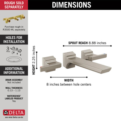 Delta T3599LF Lumicoat Stainless specifications