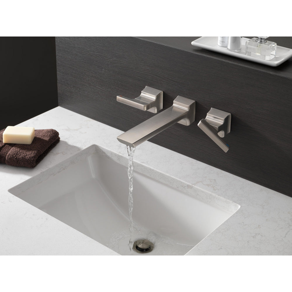 Delta T3599LF Lumicoat Stainless wall-mount trim - water