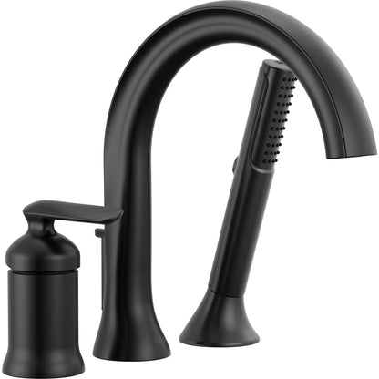 Delta T3745 Bonacci Roman Tub Trim with Hand Shower - Matte Black