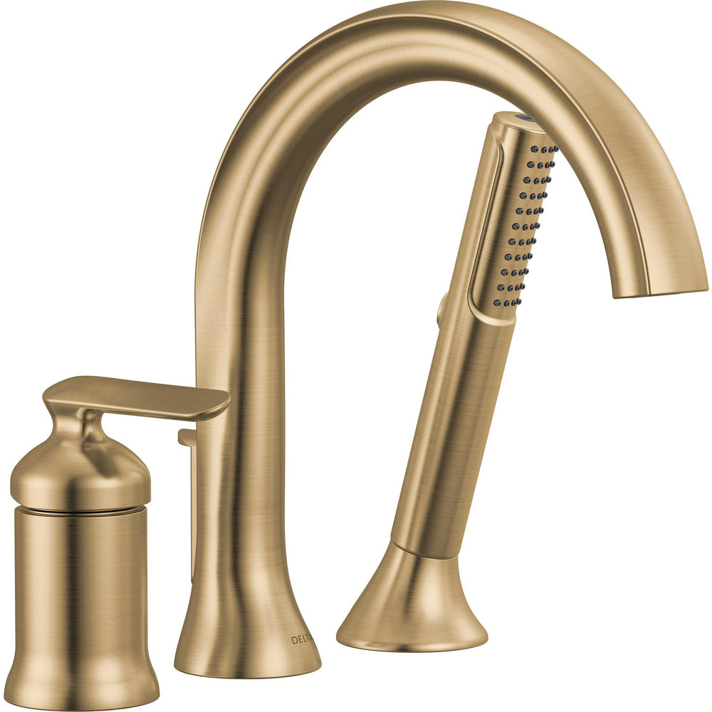 Delta T3745 Bonacci Roman Tub Trim with Hand Shower - Lumicoat Champagne Bronze