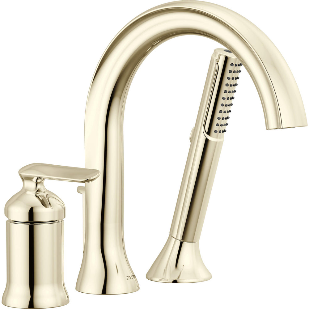 Delta T3745 Bonacci Roman Tub Trim with Hand Shower - Lumicoat Polished Nickel