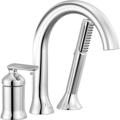 Delta T3745 Bonacci Roman Tub Trim with Hand Shower - Lumicoat Chrome