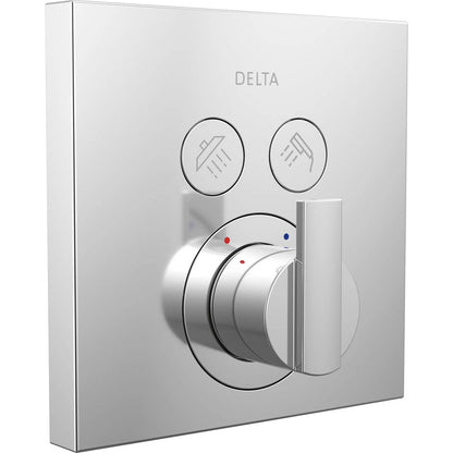 Delta T37T267 SelectChoice angular push-button shower trim Chrome